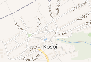 Brigádníků v obci Kosoř - mapa ulice