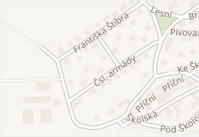 Čsl. armády v obci Kosoř - mapa ulice