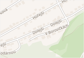 Dolejší v obci Kosoř - mapa ulice