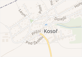 Ke Školce v obci Kosoř - mapa ulice