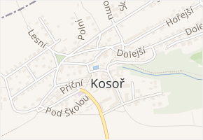 Lesní v obci Kosoř - mapa ulice