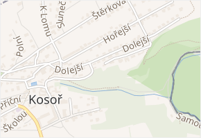 Nad Vodárnou v obci Kosoř - mapa ulice