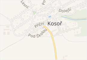 Pod Školou v obci Kosoř - mapa ulice