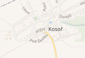 Příční v obci Kosoř - mapa ulice