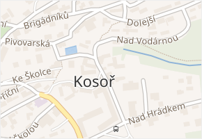 Průběžná v obci Kosoř - mapa ulice