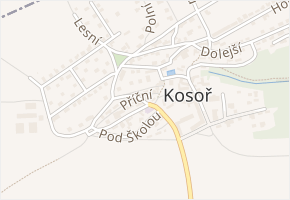Rudé armády v obci Kosoř - mapa ulice