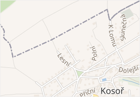 Zahradní v obci Kosoř - mapa ulice