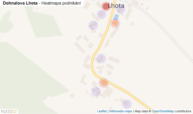 Mapa Dohnalova Lhota - Firmy v části obce.