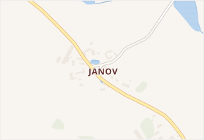 Janov v obci Kosova Hora - mapa části obce
