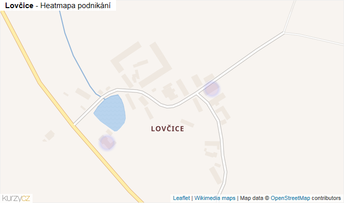 Mapa Lovčice - Firmy v části obce.