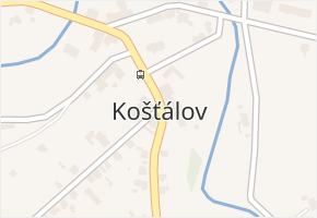 Košťálov v obci Košťálov - mapa části obce