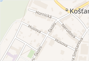 Husova v obci Košťany - mapa ulice