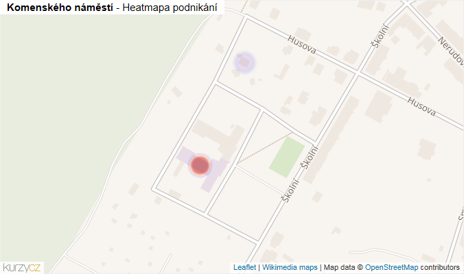 Mapa Komenského náměstí - Firmy v ulici.