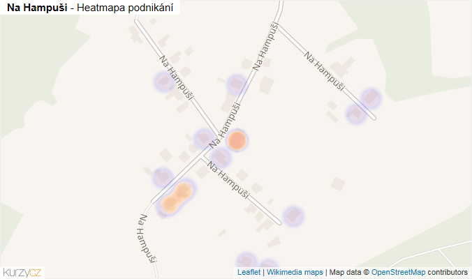 Mapa Na Hampuši - Firmy v ulici.