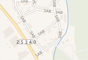 SAB v obci Košťany - mapa ulice