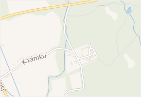 V Horách v obci Košťany - mapa ulice