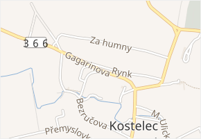 Gagarinova v obci Kostelec na Hané - mapa ulice