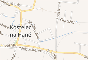 Nerudova v obci Kostelec na Hané - mapa ulice
