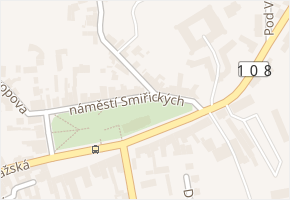 náměstí Smiřických v obci Kostelec nad Černými lesy - mapa ulice