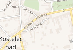 Savojská v obci Kostelec nad Černými lesy - mapa ulice