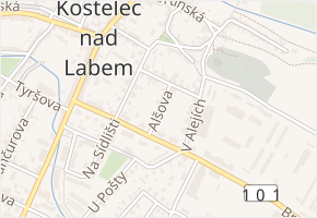 Alšova v obci Kostelec nad Labem - mapa ulice