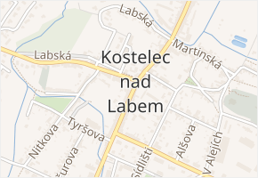 Janáčkova v obci Kostelec nad Labem - mapa ulice