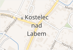 Kostelec nad Labem v obci Kostelec nad Labem - mapa části obce
