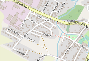Květná v obci Kostelec nad Labem - mapa ulice