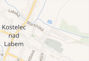 Martinská v obci Kostelec nad Labem - mapa ulice