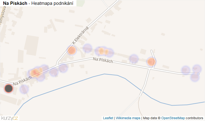 Mapa Na Pískách - Firmy v ulici.
