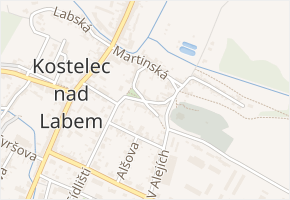 nám. Pod Martinem v obci Kostelec nad Labem - mapa ulice