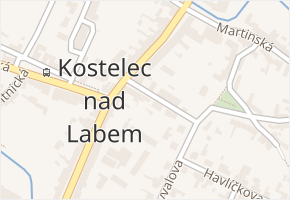 Turenská v obci Kostelec nad Labem - mapa ulice