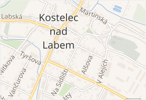 Zeyvalova v obci Kostelec nad Labem - mapa ulice