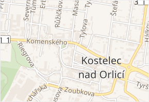Dukelských hrdinů v obci Kostelec nad Orlicí - mapa ulice