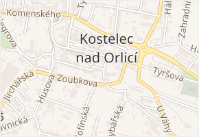 Jiráskovo náměstí v obci Kostelec nad Orlicí - mapa ulice