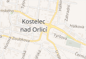 Ke Koupališti v obci Kostelec nad Orlicí - mapa ulice