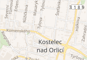 Ke Stadionu v obci Kostelec nad Orlicí - mapa ulice