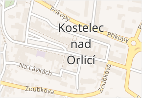 Kostelec nad Orlicí v obci Kostelec nad Orlicí - mapa části obce
