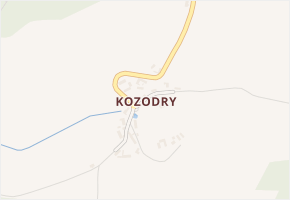 Kozodry v obci Kostelec nad Orlicí - mapa části obce