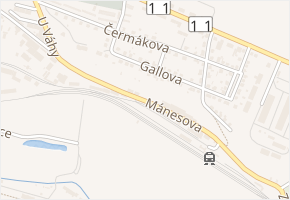 Mánesova v obci Kostelec nad Orlicí - mapa ulice