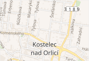 Pivoňkova v obci Kostelec nad Orlicí - mapa ulice