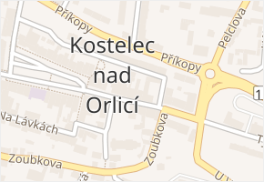Tyršova v obci Kostelec nad Orlicí - mapa ulice