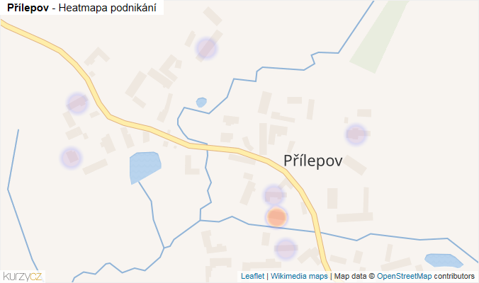 Mapa Přílepov - Firmy v části obce.
