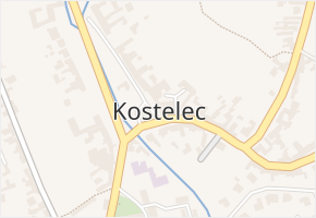 Kostelec v obci Kostelec - mapa části obce