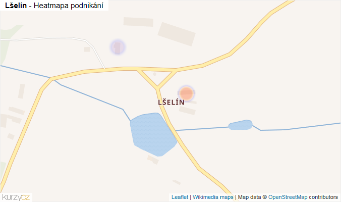 Mapa Lšelín - Firmy v části obce.