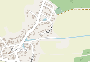 Sluneční v obci Kostelec - mapa ulice