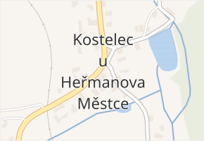 Kostelec u Heřmanova Městce v obci Kostelec u Heřmanova Městce - mapa části obce