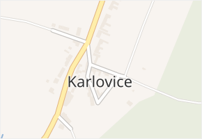 Karlovice v obci Kostelec u Holešova - mapa části obce