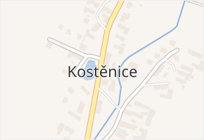 Kostěnice v obci Kostěnice - mapa části obce