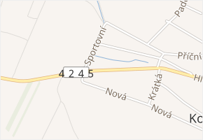 Břeclavská v obci Kostice - mapa ulice